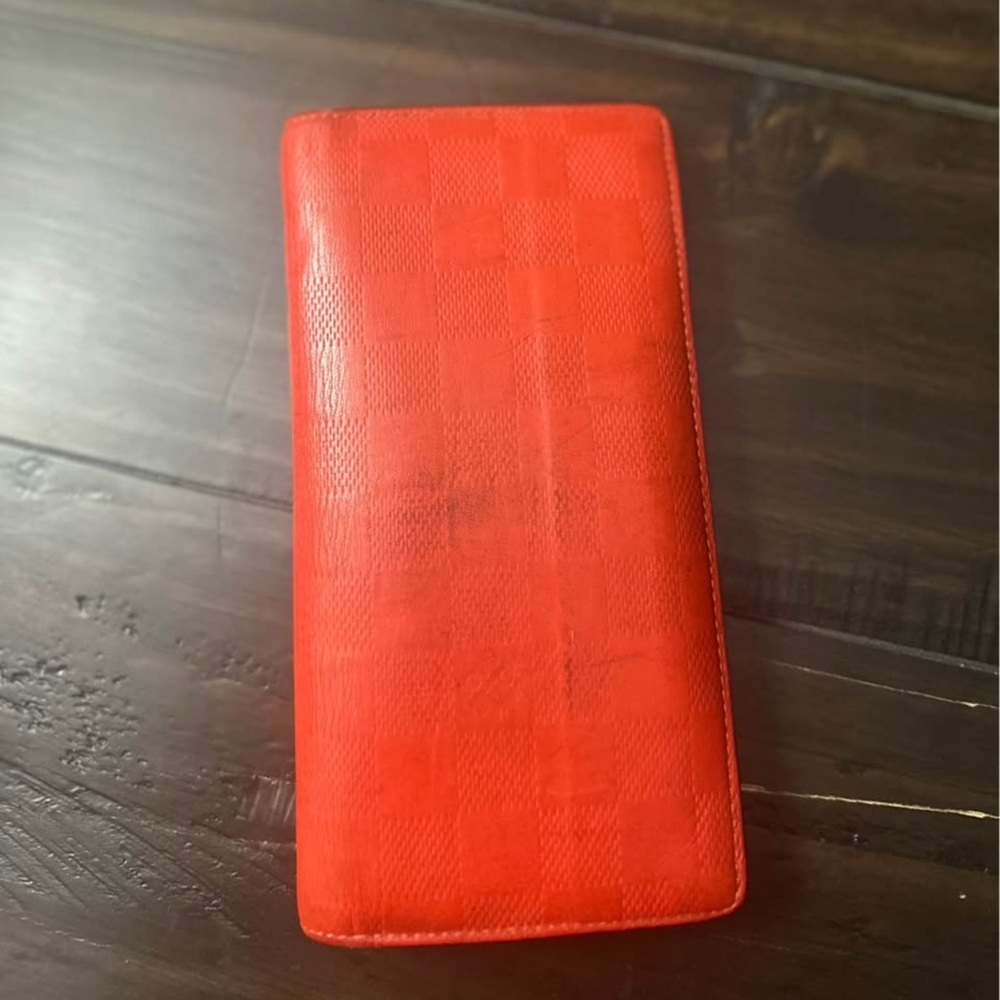 Louis Vuitton orange Damien Infiniti  Wallet